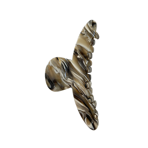 Culturesse Sabine 9.7cm Crecent Medium Hair Claw - Brownie