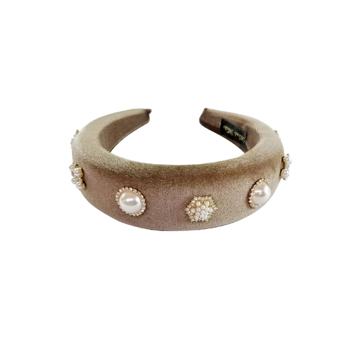 Culturesse Estella Vintage Style 17cm Headband - Cinnamon