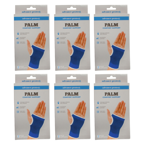 6x 2pc Advance Protect Palm Support Adjustable Compression 10x8cm