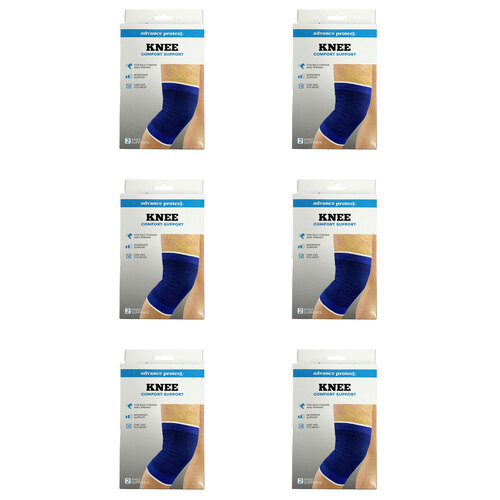 6x 2pc Advance Protect Knee Support Adjustable Compression 20x13cm