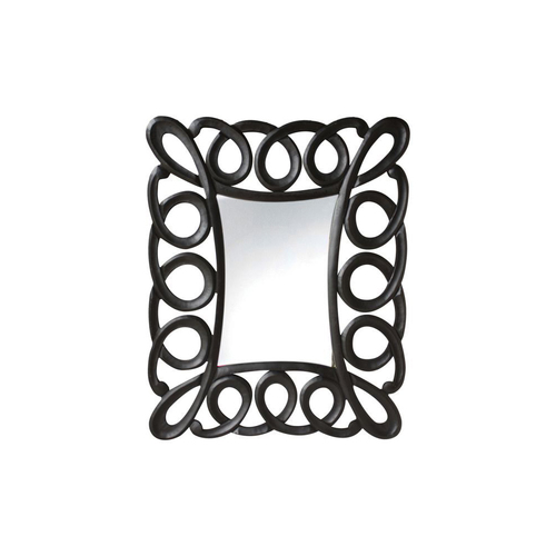 Darlin MDF 75x60cm Swirl Edge Mirror Rectangle Hanging Home Decor Black