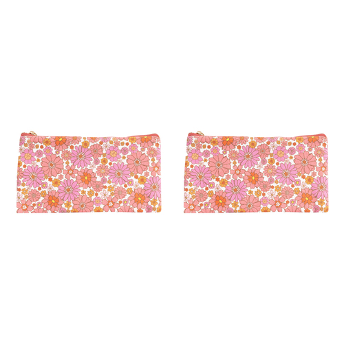 2PK Splosh Handbag Accessories Organiser Pouch 20x11cm - Flowers