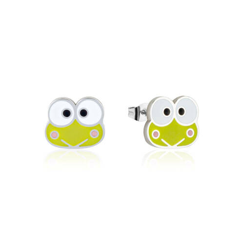 Couture Kingdom ECC Sanrio Hello Kitty Keroppi Earrings 12mm - Silver