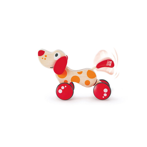 Hape Pepe Push & Pull Along Dog Baby/Toddler Toy 12m+