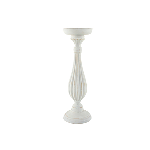 Maine & Crawford Harlen 34x10cm Wooden Candle Holder - White