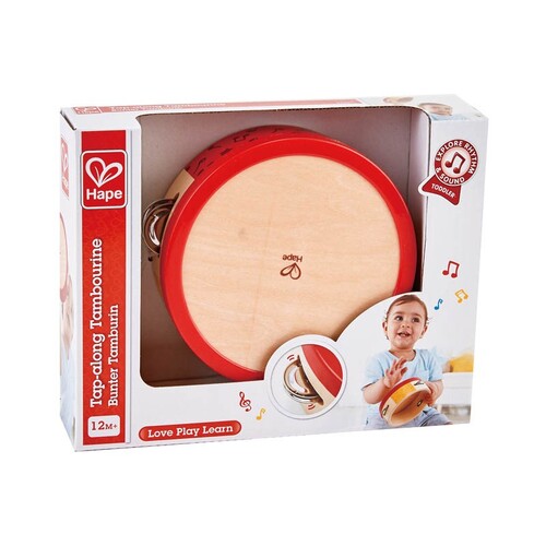 Hape Tap-Along Tambourine Kids/Toddler Play Toy 12m+