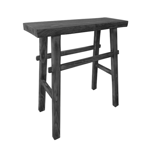 Maine & Crawford Sena 85x80cm Wood Console Bench - Matte Black