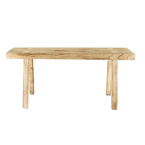 Maine & Crawford Sena 110x50cm Wood Console Bench - Natural