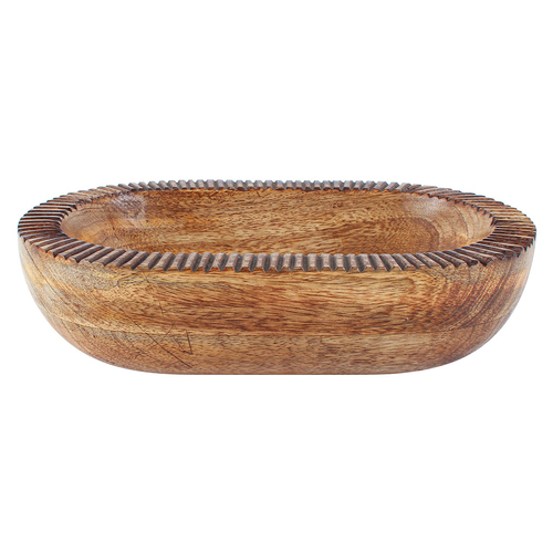 Maine & Crawford Imer 30cm Mango Wood Round Bowl - Natural