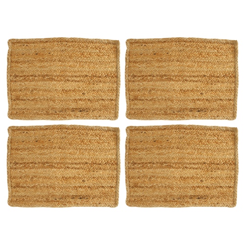 4pc Maine & Crawford Alyssa Jute Placemats 45x33cm - Natural