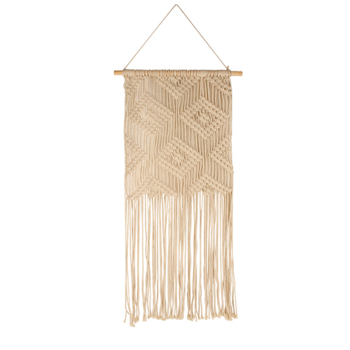 Maine & Crawford Isla 71cm Macrame Wall Hanging Decor - Cream