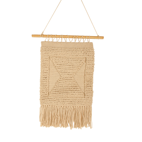 Maine & Crawford Kylie 40cm Macrame Wall Hanging Decor - Cream