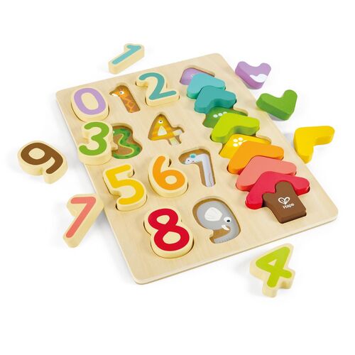 Hape Colours & Numbers Puzzle Fun Educational Toy for Kids 3Y+