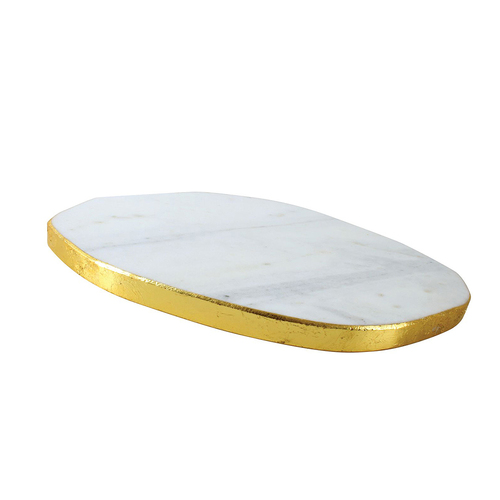 Maine & Crawford Wendell 25x21cm Marble Cheeseboard w/ Gold Foil