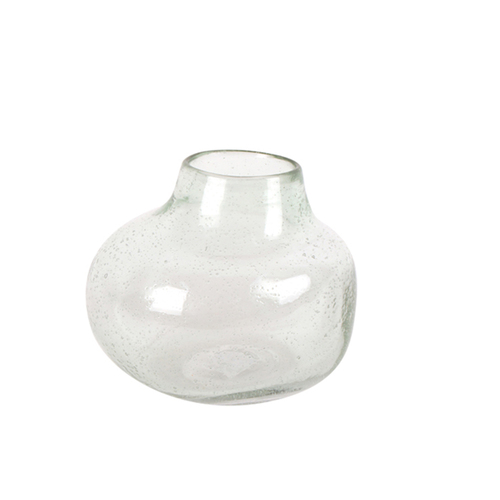 Maine & Crawford Igan 17x16cm Hand Blown Glass Round Vase - Clear