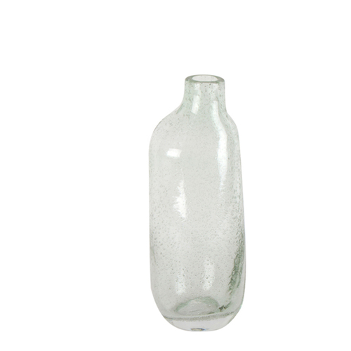 Maine & Crawford Igan 27x11cm Hand Blown Glass Round Vase - Clear