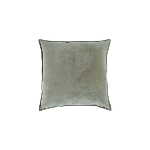 Maine & Crawford Remie 50x50cm Velvet Cushion w/ Edging - Deep Sage