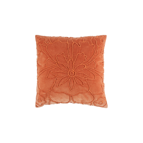 Maine & Crawford Everlee 50x50cm Velvet Cushion Pillow - Terracotta