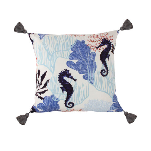 Maine & Crawford Humphrey 45x45cm Sea Life Cushion w/ Tassel