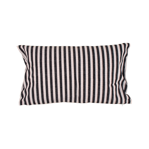 Maine & Crawford Macha 50x30cm Cotton Stripe Cushion - Black/White