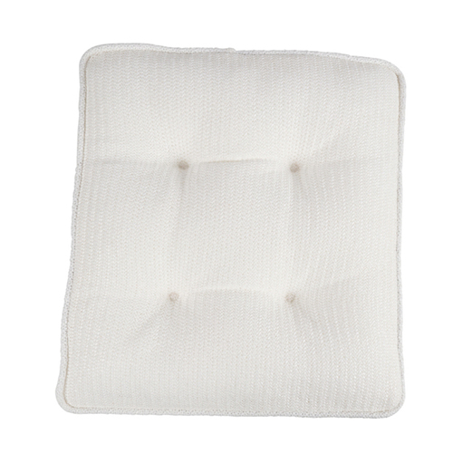 Maine & Crawford Brooke 42x40cm Outdoor Seat Cushion w/ Button - White