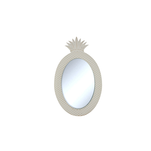 Maine & Crawford Hattie 50x30cm Pineapple Wall Mirror - White