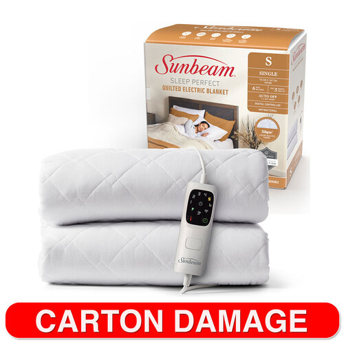 Sunbeam Fitted Size Single Electric Blanket Sleep Perfect