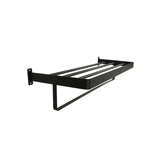 Maine & Crawford Macee 59x23cm Metal Shallow Shelf - Black