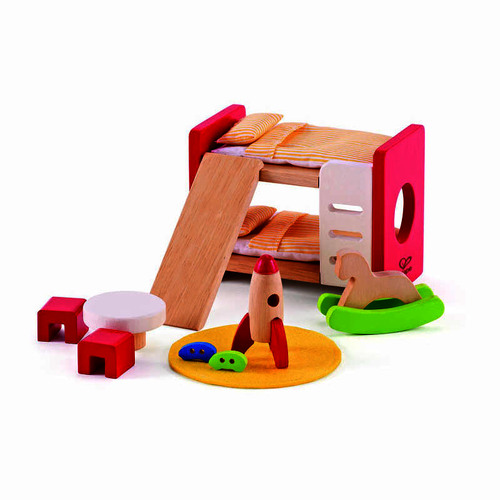 Hape Children's Room Dollhouse Kids Wooden Toy Furniture 3+