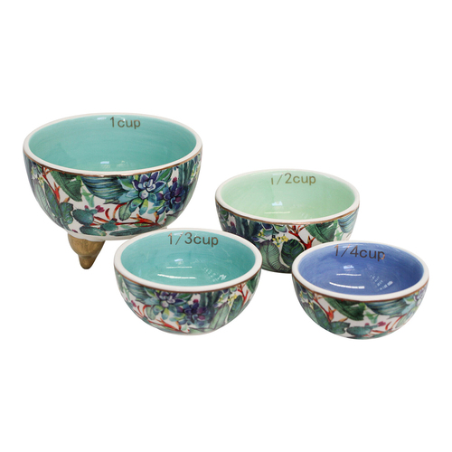 LVD 4pc Tropic Porcelain Measuring Cup Cooking Accessories Set