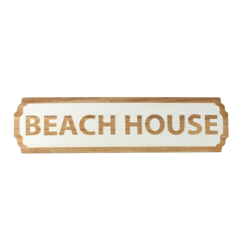 Maine & Crawford Hemi Wood 60x16cm Beach House Sign