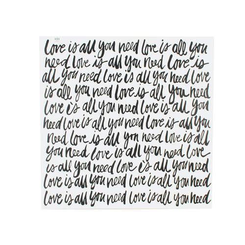 Maine & Crawford Minx 80x80cm Love Script Hand Painted Wall Art