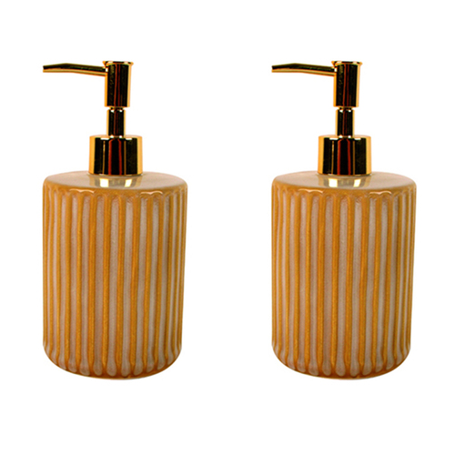 2PK Maine & Crawford 19x9cm Ceramic Inko Soap Dispenser - Cream