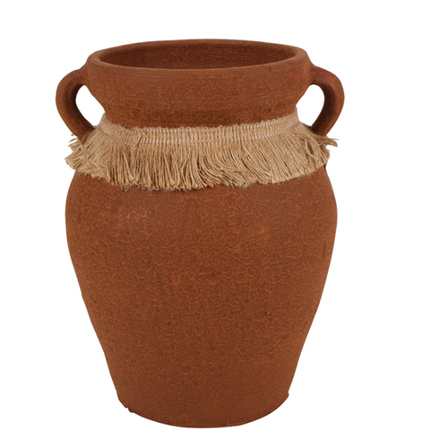 Maine & Crawford Aicha 30cm Terracotta Vase - Natural