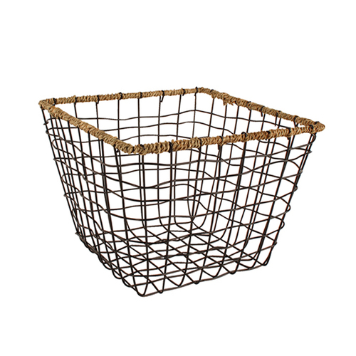 Maine & Crawford Brantly 25cm Metal Storage Basket - Black