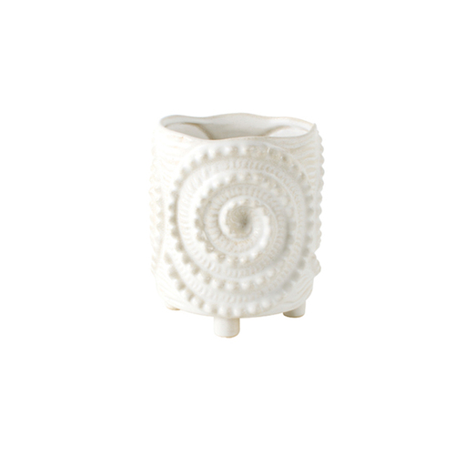 Maine & Crawford Danea 19x17cm Shell Plant Pot - White