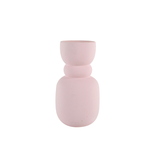 Maine & Crawford Bear 25x14cm Dolomite Mallet Vase - Pink