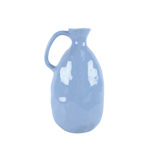 Maine & Crawford Caelin 30x16cm Lekyths Porcelain Vase - Baby Blue