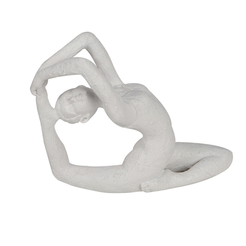 Maine & Crawford Yogi 18x16cm Resin Ornament Decor - White