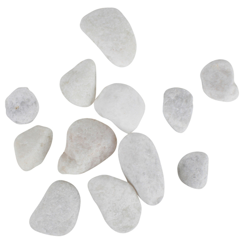 Yard Master Lincoln 5kg Matte White Stones Garden Pebbles