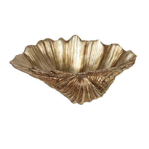 Maine & Crawford Onyx 25cm Resin Clam Shell - Gold