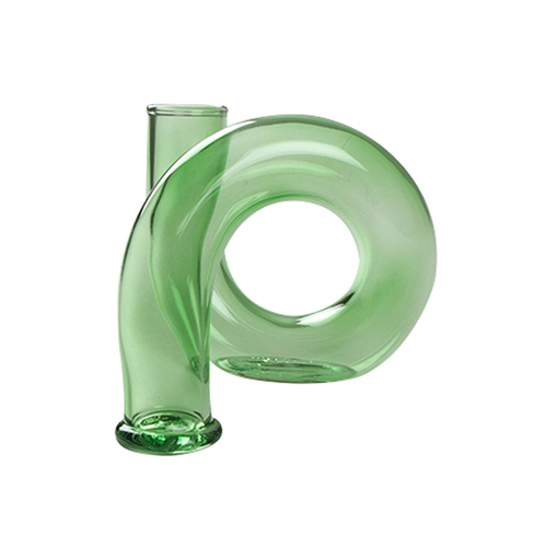 Maine & Crawford Atticus 13x13cm Tubular Glass Vase - Green