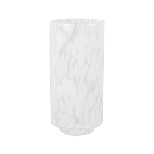 Maine & Crawford Mia Marble 26x12cm Glass Vase - White