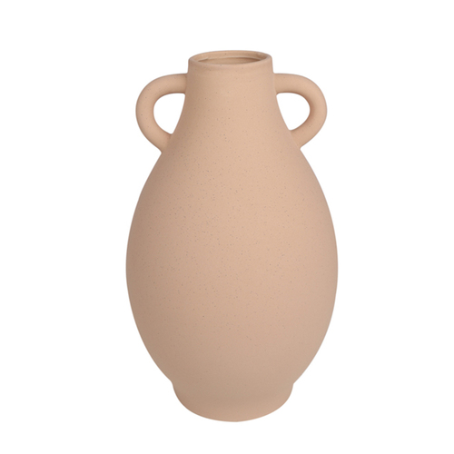 Maine & Crawford Paola 34.5cm Ceramic Textured Vase - Beige