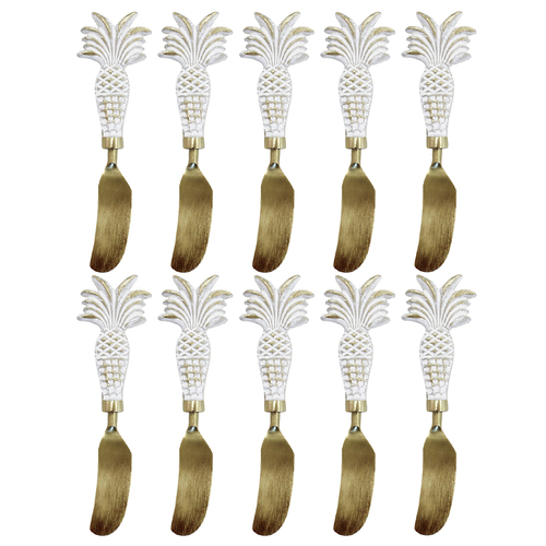 10PK LVD Spreader Pineapple Bwhite Home Kitchen Serveware/Tableware