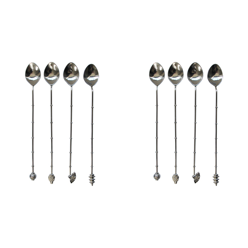 2PK 4pc LVD 5x22cm Stainless Steel Stirrers Spoon Kannika Kitchen Decor