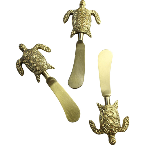 3pc LVD Aluminium Spreaders Turtle Handle 13x5.5cm - Gold