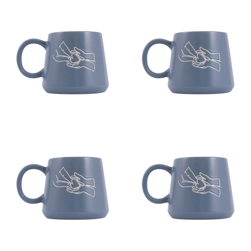 4PK Splosh Heartfelt Grandparent 440ml Stoneware Mug Coffee/Tea Cup - Blue