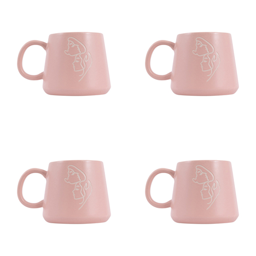 4PK Splosh Heartfelt Daughter 440ml Stoneware Mug Coffee/Tea Cup - Pink