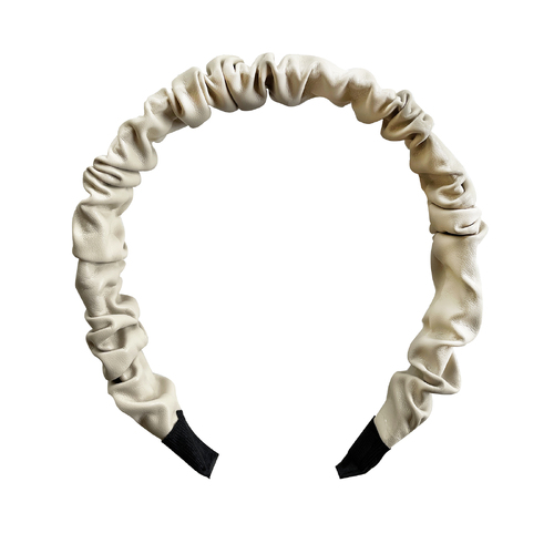 Culturesse Tallulah 14cm Scrunched Headband - Beige